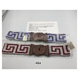 ASSORTED BEADED BELTS, INCLUDES GREEK KEY