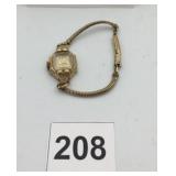 BULOVA LADIES WRISTWATCH, GOLD-TONE CASE, 1/20