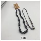 KAZURI BEADS AND POTTERY NECKLACE, HAND-PAINTED