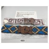 ASSORTED ELASTICATED BEADED BELTS, GEOMETRIC