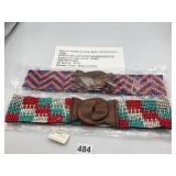 ASSORTED ELASTICATED BEADED BELTS, TRIBAL