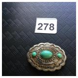 SOUTHWESTERN STYLE PIN SILVER-TONE METAL,