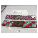 STRETCH BEADED BELTS, TRIBAL PATTERNS, WOODEN