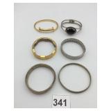ASSORTED BRACELETS, INCLUDES GOLD-TONE BANGLE,