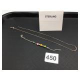 STERLING SILVER NECKLACE, SNAKE CHAIN, STERLING
