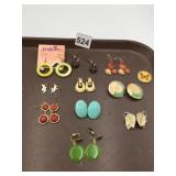 ASSORTED COSTUME EARRINGS, INCLUDES MOTHER OF