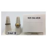 STERLING RINGS SIZE 8.  0.320 OZT
