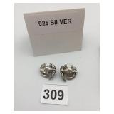 STERLING SILVER CRAB EARRINGS, PIERCED POST