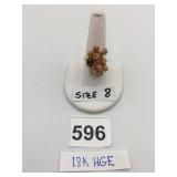 18K HGE GOLD-TONE METAL, NUGGET TEXTURE,