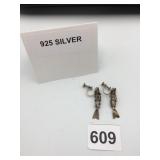 MEXICAN STERLING SILVER EARRINGS, ARTICULATED