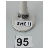 STAINLESS STEEL SPINNER RING, CHAIN LINK CENTER