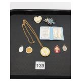 ASSORTED RELIGIOUS JEWELRY, INCLUDES GOLD-TONE