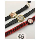 ASSORTED DISNEY CHARACTER WATCHES, INCLUDES TIMEX