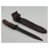 MILITARY BAYONET, BLUED STEEL BLADE, COMPOSITE