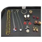 ASSORTED COSTUME JEWELRY, INCLUDES BEADED