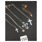 ASSORTED RELIGIOUS NECKLACES, INCLUDES STERLING