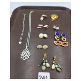 ASSORTED COSTUME JEWELRY INCLUDES FILIGREE