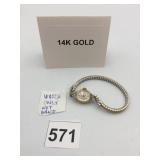 HAMILTON LADIES WRISTWATCH, 14K GOLD CASE, OVAL