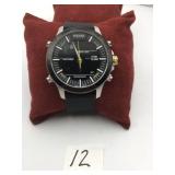 PULSAR CHRONOGRAPH WATCH, BLACK DIAL,