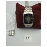 ARMITRON STAINLESS STEEL WATCH, RECTANGULAR CASE,