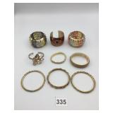 ASSORTED BRACELETS, INCLUDES HINGED CUFFS, BANGLE