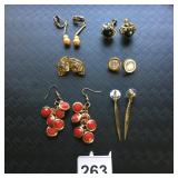 ASSORTED COSTUME EARRINGS, INCLUDES GOLD-TONE