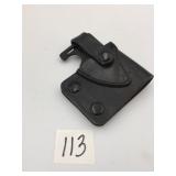 LEATHER SHEATH, BLACK, SNAP CLOSURE, BELT LOOP