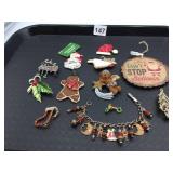 ASSORTED HOLIDAY DECOR, INCLUDES GANZ ORNAMENT,