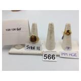 ASSORTED RINGS, INCLUDES 1/20 12K GOLD FILLED
