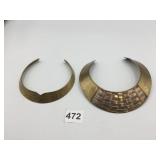 ASSORTED METAL COLLAR NECKLACES, INCLUDES ETCHED