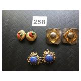 ASSORTED CLIP-ON EARRINGS, INCLUDES HAMMERED