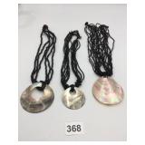 ASSORTED NECKLACES, INCLUDES MOTHER OF PEARL