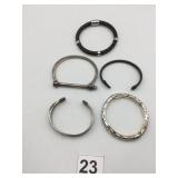 ASSORTED BRACELETS, INCLUDES BRAIDED LEATHER,