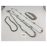 ASSORTED NECKLACES, INCLUDES BEADED STRANDS,