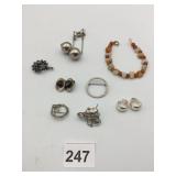 ASSORTED COSTUME JEWELRY, INCLUDES CLIP-ON