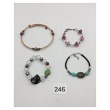 ASSORTED BRACELETS, INCLUDES BEADED STRETCH