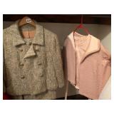 PINK TEXTURED JACKET, COLLARED, ZIPPER CLOSURE,