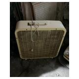 BOX FAN, SQUARE, CREAM PLASTIC HOUSING, TOP