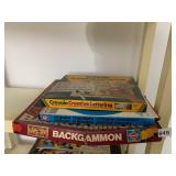 CRAYOLA CREATIVE LETTERING SET, HASBRO BACKGAMMON