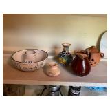 BOSTON WAREHOUSE OLIVE DISH, HAND-PAINTED MEXICAN