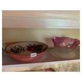 WILLIAMS-SONOMA SERVING BOWL, HAND-PAINTED FRUIT
