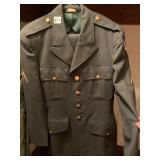 US ARMY DRESS UNIFORM JACKET, OLIVE DRAB WOOL,