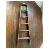 SEARS ROEBUCK WOODEN LADDER, PAINT-SPATTERED,