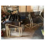 FOLDING PATIO CHAIRS, MESH SEATING, TUBULAR METAL