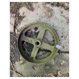 CAST IRON PULLEY WHEEL, FOUR-SPOKE DESIGN,