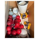 ASSORTED LIGHT BULBS, INCLUDES RED DECORATIVE
