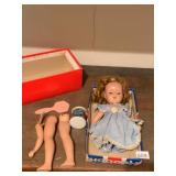 SWEET SUE DOLL, DISASSEMBLED, SARAN CHIGNON BY