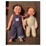 IDEAL TOY CORP DOLLS, PLASTIC HEADS, FABRIC