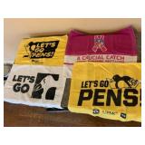 PITTSBURGH PENGUINS AND NFL PROMOTIONAL TOWELS,