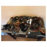 ASSORTED LEATHER AND TEXTILE BELTS, VARIOUS